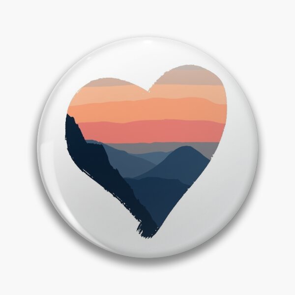 Item preview, Travel Mountain Sunset Heart designed and sold by ellabas.