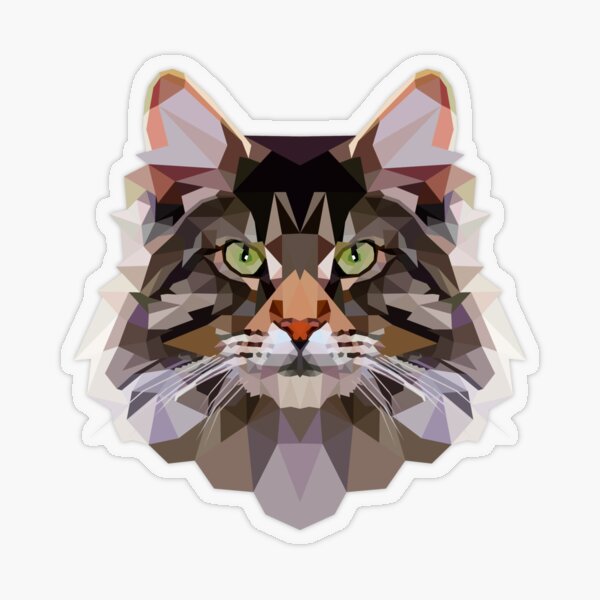 Amerikanische Waldkatze Transparenter Sticker