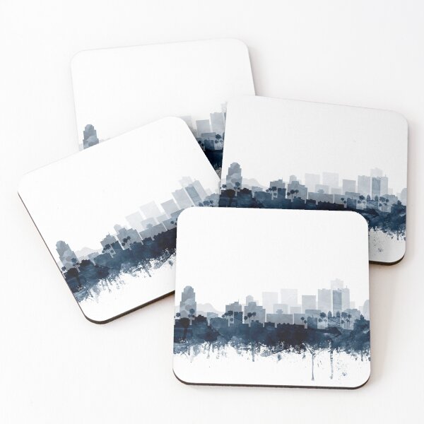 Item preview, Phoenix Skyline Watercolor Navy Blue by Zouzounio Art designed and sold by zouzounioart.