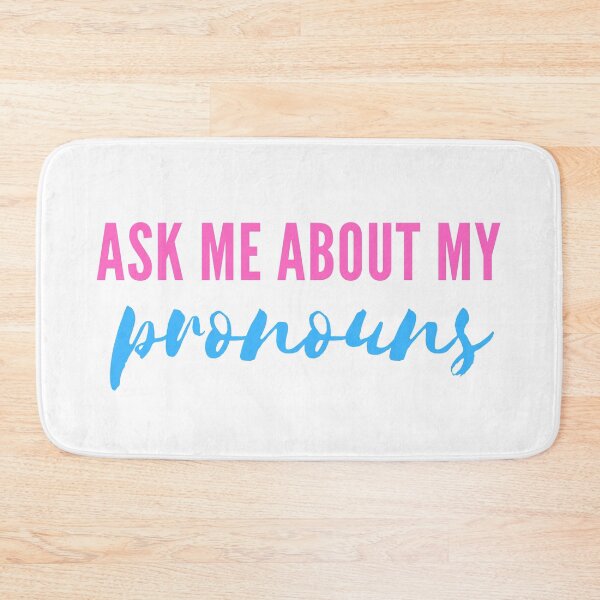 Item preview, Ask Me About My Pronouns designed and sold by CJ Vanderbeek.