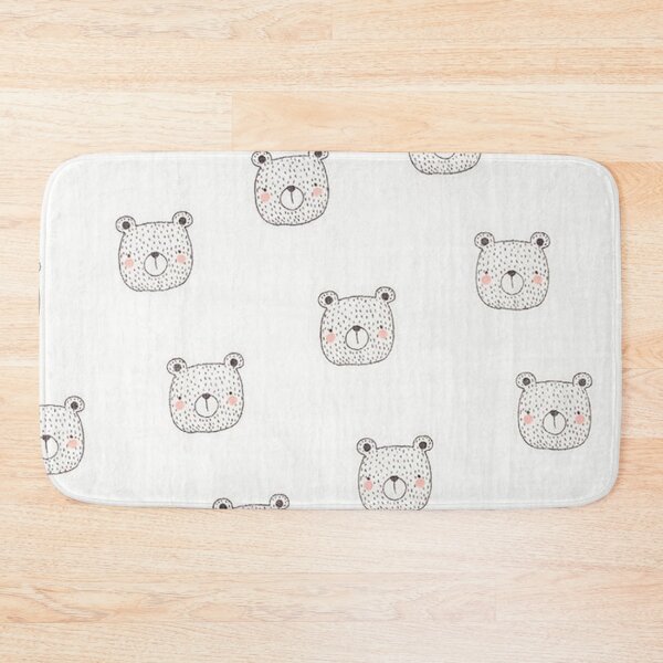 Item preview, Bears GOTS Muslin Double Gathered Fabric - white designed and sold by jwebmarket.