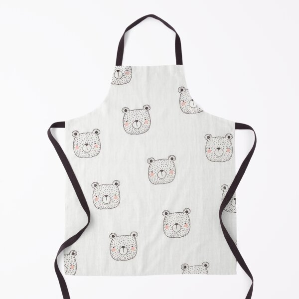 Item preview, Bears GOTS Muslin Double Gathered Fabric - white designed and sold by jwebmarket.