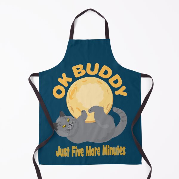 Item preview, OK Buddy Just Five More Minutes - Cat Playing With The Moon designed and sold by MiloCuteCat.
