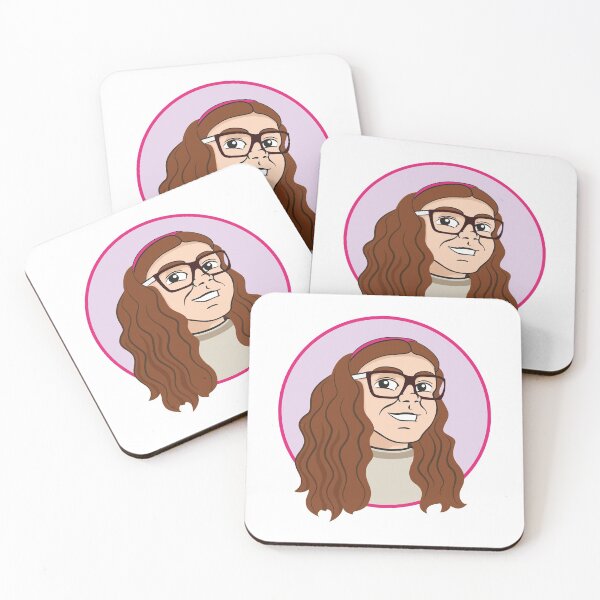 Item preview, Girl with brown curly hair and glasses. Ideal for educational and institutional materials designed and sold by LucianoCosmo.