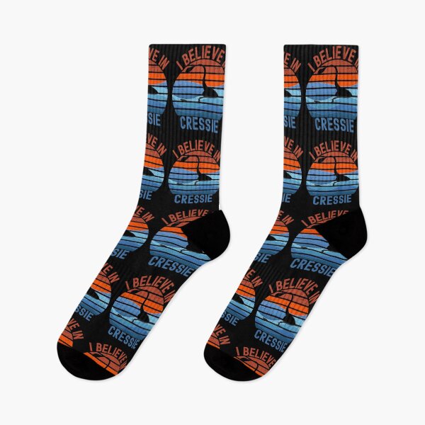 Item preview, I Believe In Cressie Cryptid Cryptozoology Retro Sunset designed and sold by RKSDesigns.