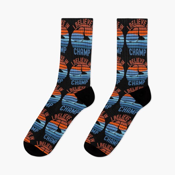Item preview, I Believe In Champ Cryptid Cryptozoology Retro Sunset designed and sold by RKSDesigns.