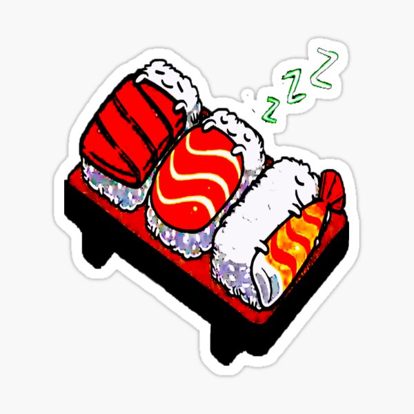 Sleeping sushi Sticker