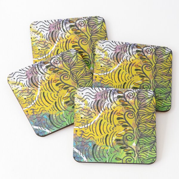 Item preview, Yellow & Green Abstract designed and sold by The Real Sacil.