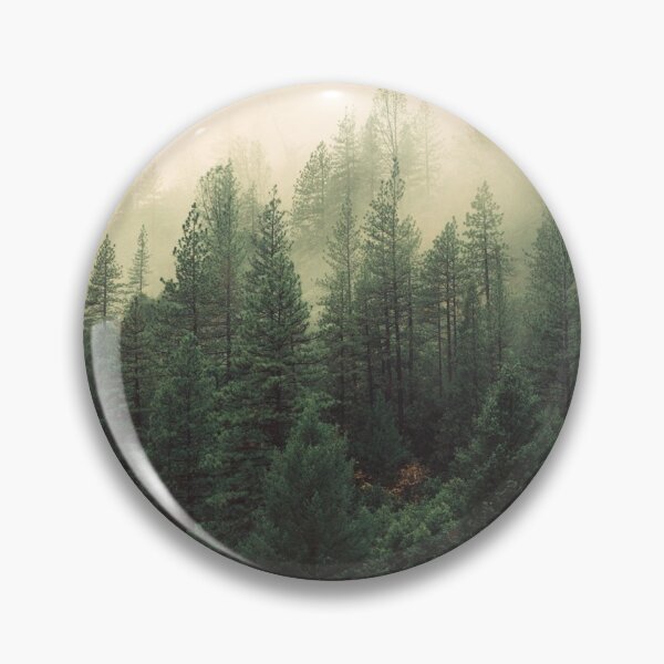 Item preview, Foggy pine tree mountain designed and sold by HintofNature.