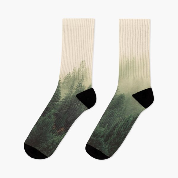 Item preview, Foggy pine tree mountain designed and sold by HintofNature.