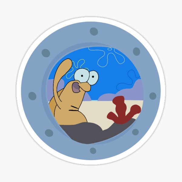 Vista previa del artículo con la obra «Ventana de Bob Esponja», diseñado y vendido por sam_creations.