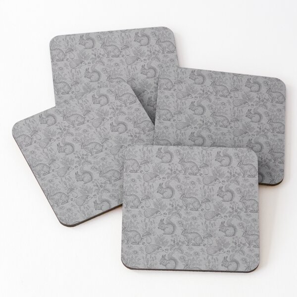 Item preview, Woodland animals - gray / slate gray designed and sold by jwebmarket.