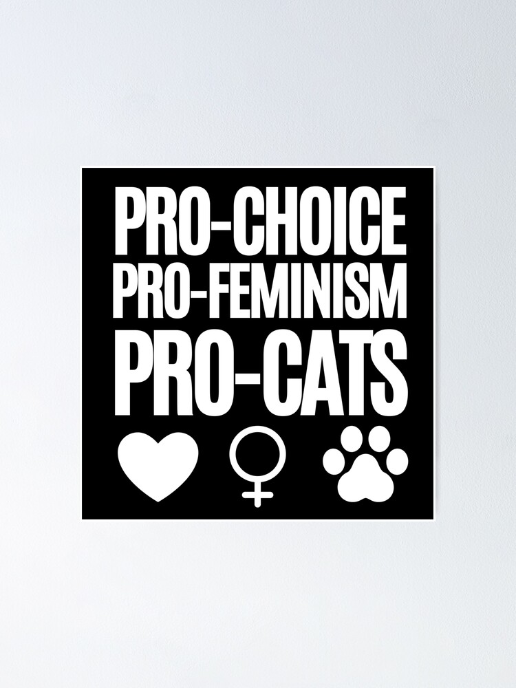 Pro Choice Pro Feminism Pro Cats Poster For Sale By M95sim Redbubble