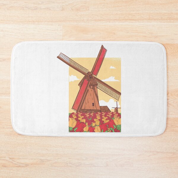 Item preview, Dutch Windmill And Tulips designed and sold by Shirtey.