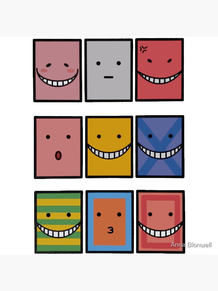 Assassination Classroom Koro Sensei All Faces Poster By Shindouart Redbubble 2466