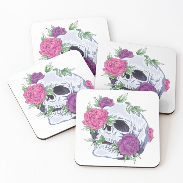 Item preview, Skull With Purple And Pink Roses designed and sold by Shirtey.