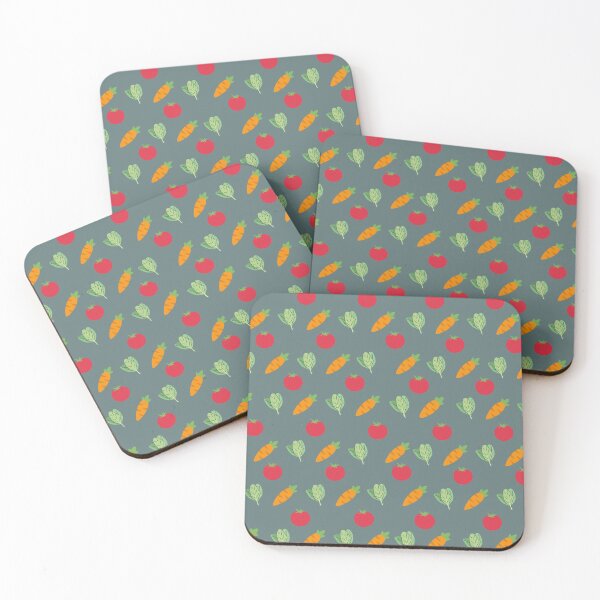 Item preview, Vegetable Pattern with Green Background designed and sold by Brat-Cat-Shirts.