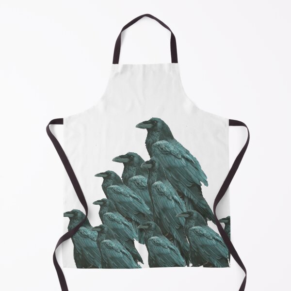 Item preview, GATHERING OF CROWS ON WHITE ART designed and sold by sharlesart.