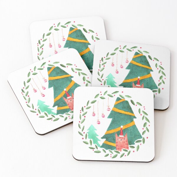 Item preview, Cat and Christmas tree designed and sold by RapiLoco.