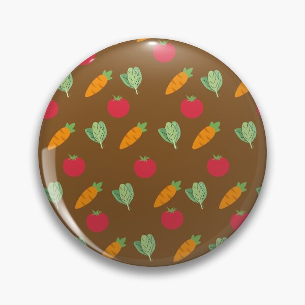 Item preview, Vegetable Pattern with Brown Background designed and sold by Brat-Cat-Shirts.