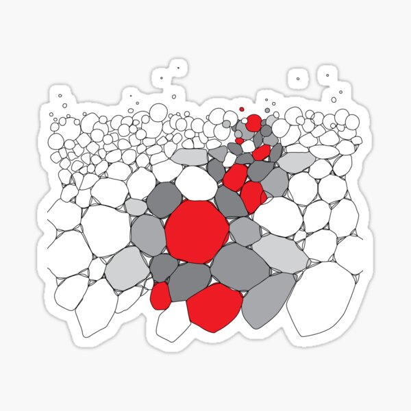 White Bubble foam Sticker
