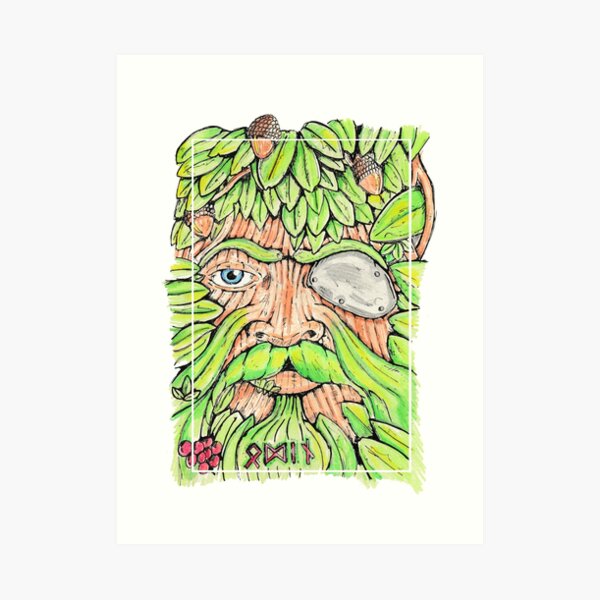 Odin/The Green Man Art Print