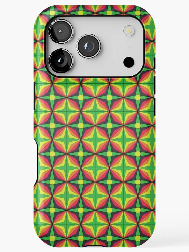 Thumbnail 1 of 4, iPhone Case, Retro Party Pattern - Neon Rave Wear designed and sold by NoMatterLab.