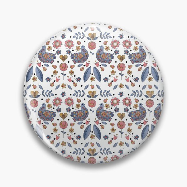 Item preview, Scandinavian Folklore Bird Pattern designed and sold by LotusArtStudio.