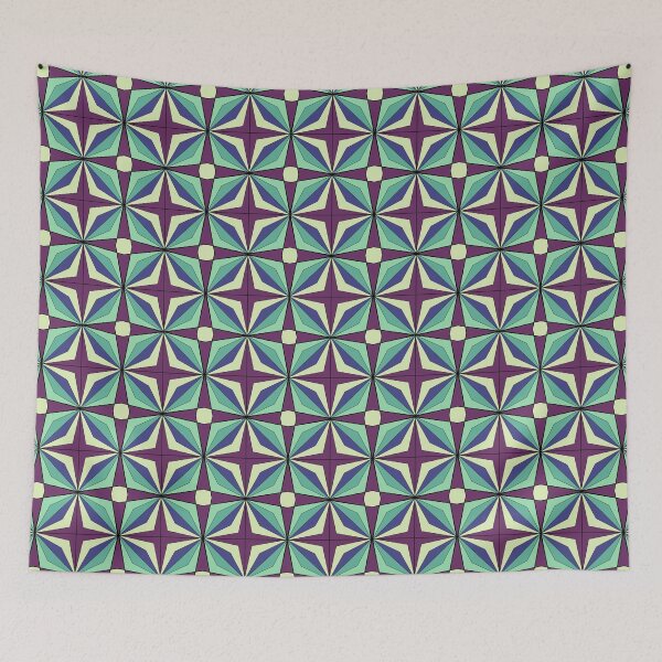 Item preview, Retro Party Pattern - Purple Teal Rave Wear designed and sold by NoMatterLab.