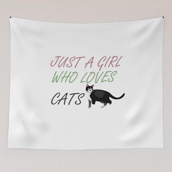 Item preview, Just A Girl Who Loves Cats Sweet Gifts Owner Cat Lover Cats designed and sold by AchrafOc.
