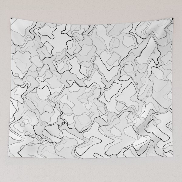 Item preview, Random Pattern Organic Shapes in Black and White designed and sold by AMGImpressions.