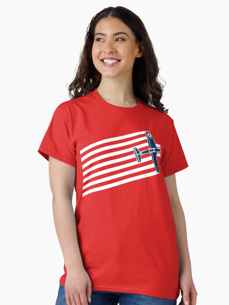 Thumbnail 1 of 7, Classic T-Shirt, P-51 Mustang Speed Stripes designed and sold by Aeronautdesign.