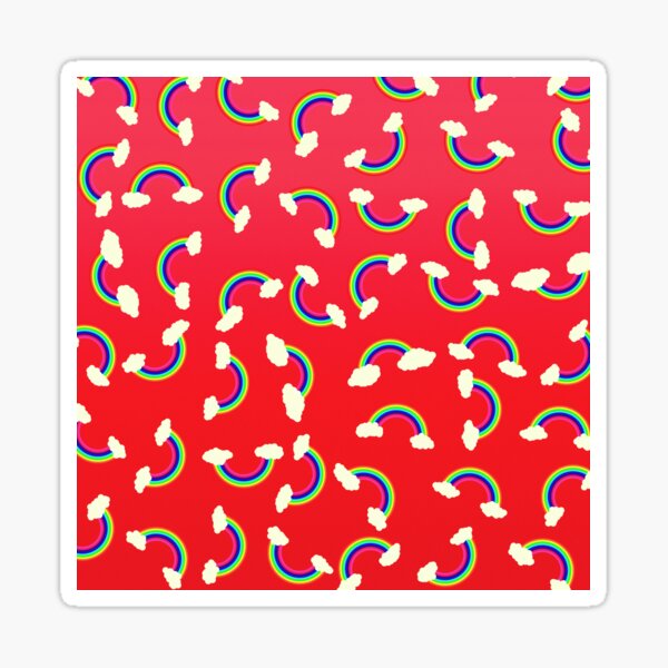 Item preview, Cute and Colorful Rainbow Pattern on Red designed and sold by Blkstrawberry.