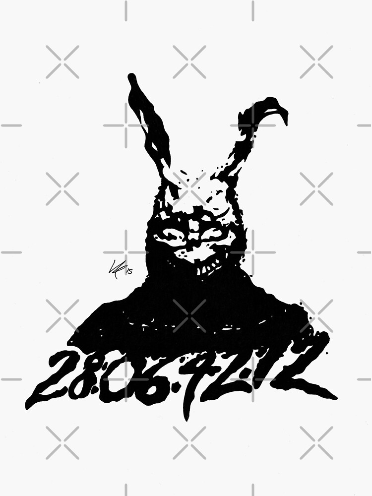 Donnie Darko Frank The Bunny Sticker For Sale By Vlmcl Art Redbubble 