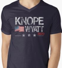 Knope 2020 Distressed Men's V-Neck T-Shirt