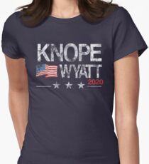 Knope 2020 Distressed Women's Fitted T-Shirt