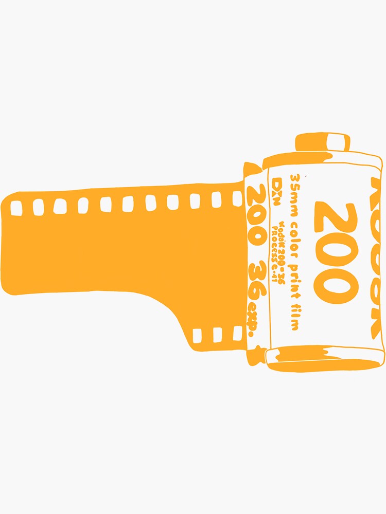 Illustration of a kodak film roll Sticker for Sale by mariajalmeida