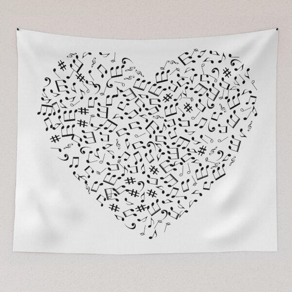 Item preview,  Music art with note heart designed and sold by BritzShop.