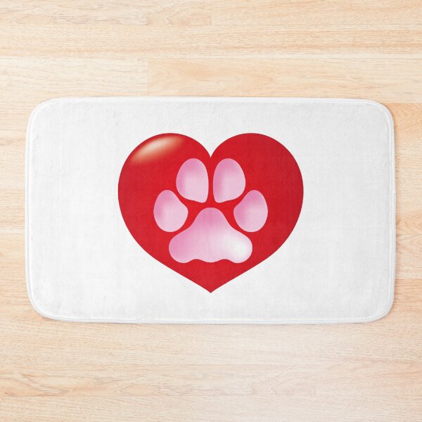 Item preview, Icon or symbol heart with animal dog paw footprint. Ideal for informational and institutional veterinarian designed and sold by LucianoCosmo.