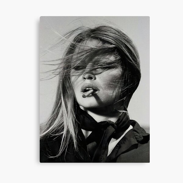 / jolie gilrl fumer Impression sur toile