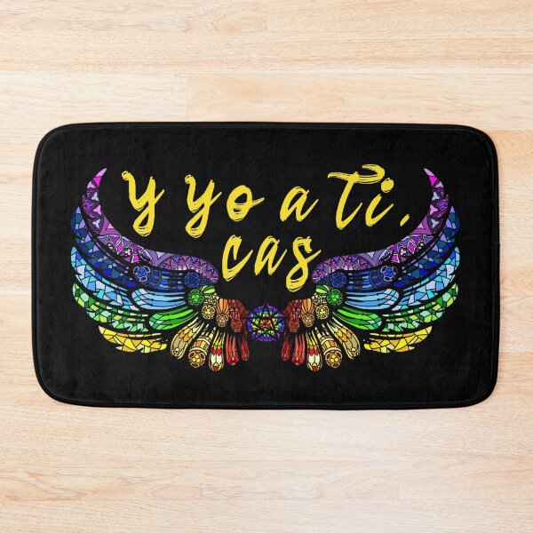 Item preview, Destiel DeanCas Spanish Wings "y yo a ti" (Vidrieras Arcoiris) Amarillo designed and sold by MinaMonsterMash.