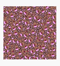 Cute Adorable Pink Brown Black Teddy Bear Collage Photographic Print