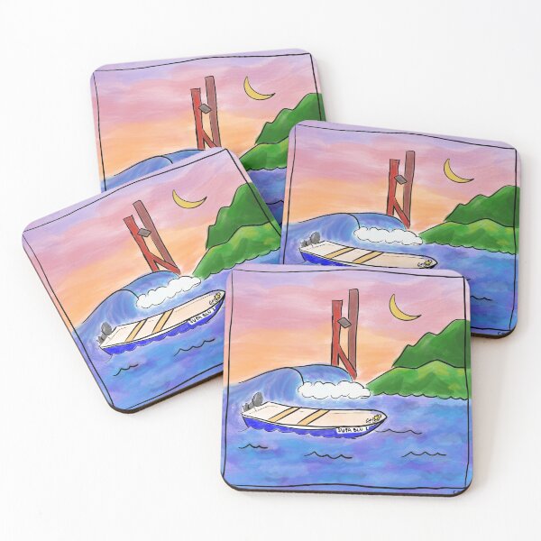 Item preview, Fiji Surf Scene - Boat and Wave designed and sold by TheSaltSirens.