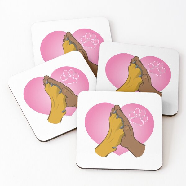 Item preview, Illustration human hand holding a paw, heart afrodescendant. Ideal for catalogs, informative and veterinary institutional material designed and sold by LucianoCosmo.