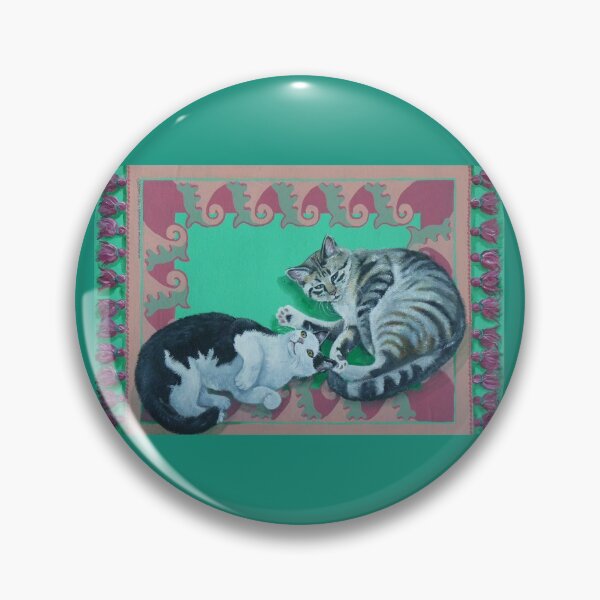 Item preview, Two Cats (Beloved cats of the artist, Minou and Piaf) designed and sold by M. E.  Bilisnansky McMorrow.
