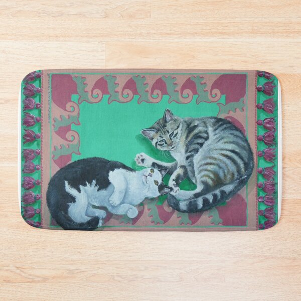 Item preview, Two Cats (Beloved cats of the artist, Minou and Piaf) designed and sold by M. E.  Bilisnansky McMorrow.