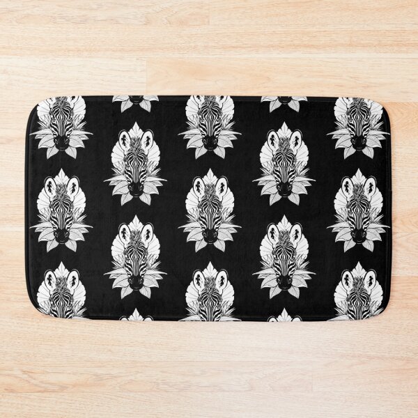 Item preview, Zebra & Jungle Leaves - White on Clear Background designed and sold by Britt Sorensen.