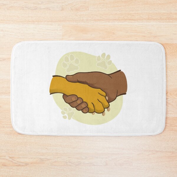 Item preview, Illustration human hand holding a paw, heart afrodescendant. Ideal for catalogs, informative and veterinary institutional material designed and sold by LucianoCosmo.