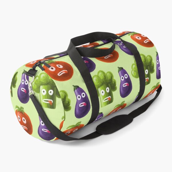 Item preview, Tomato Broccoli and Eggplant Funny Cartoon Vegetables Pattern designed and sold by Boriana Giormova.