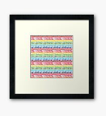 Rainbow Brushstrokes Framed Print